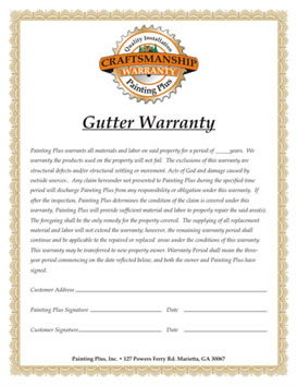 Gutter Warranty