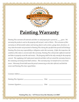 Painting Warranty